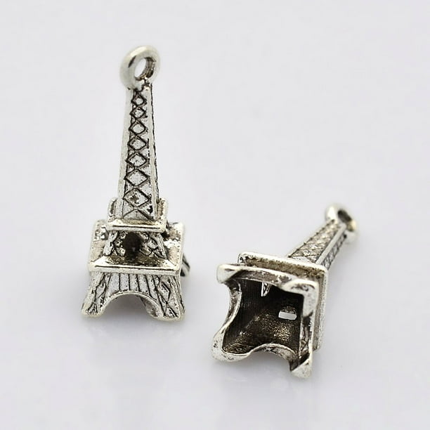 3D Silver Plated Eiffel Tower Paris France Slider Dangle Charm fit Euro Bracelet 3D Silver Plated Eiffel Tower Paris France Slider Dangle Charm fit Euro Bracelet